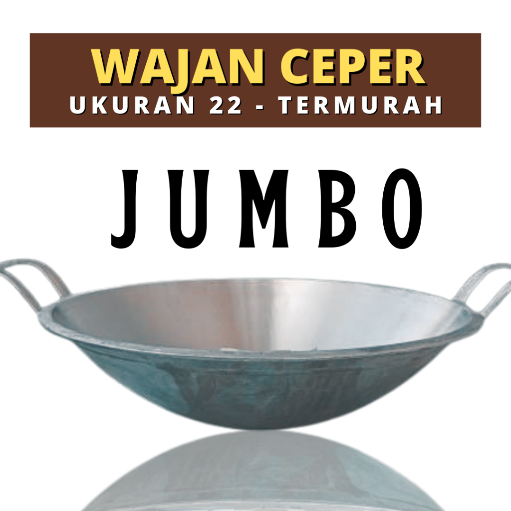 Wajan Jumbo Ceper Murah Ukuran 22 - Kuali Jumbo Super 22 - Wajan Katel Jumbo