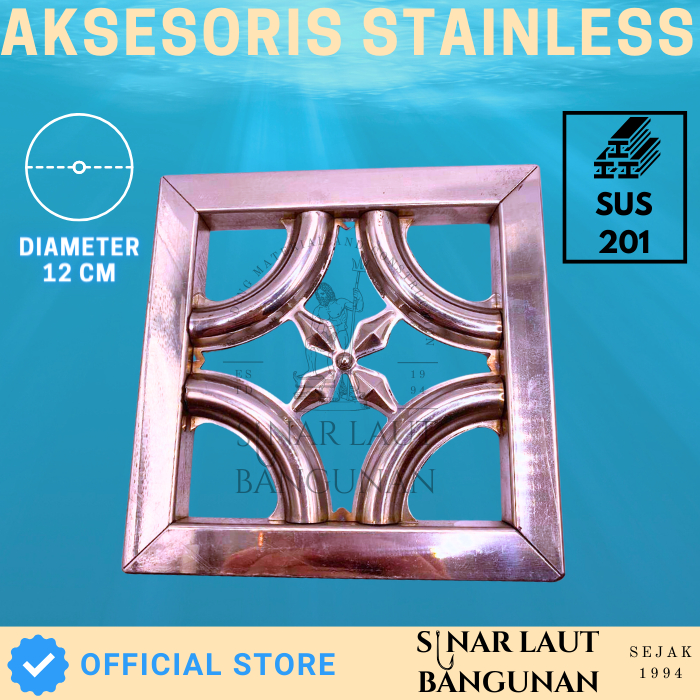 ORNAMEN AKSESORIES PAGAR STAINLESS Kotak Bunga