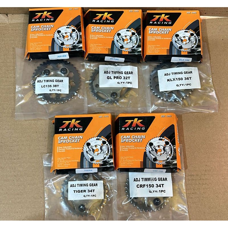 Gigi Sentrik Gigi Timing Geser Ori100% TK RACING crf150 klx150 tiger megapro gl pro series seri neot