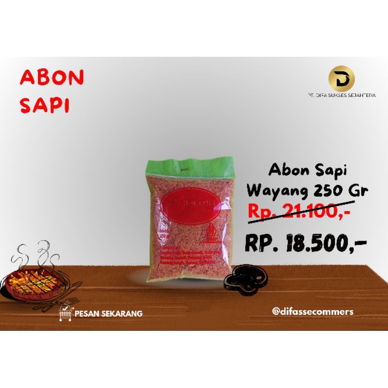 

Wayang Abon Sapi 250 Gr