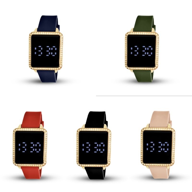 CARDIFF 5012 Jam Tangan Wanita Digital Strap Rubber FREE BOX Original