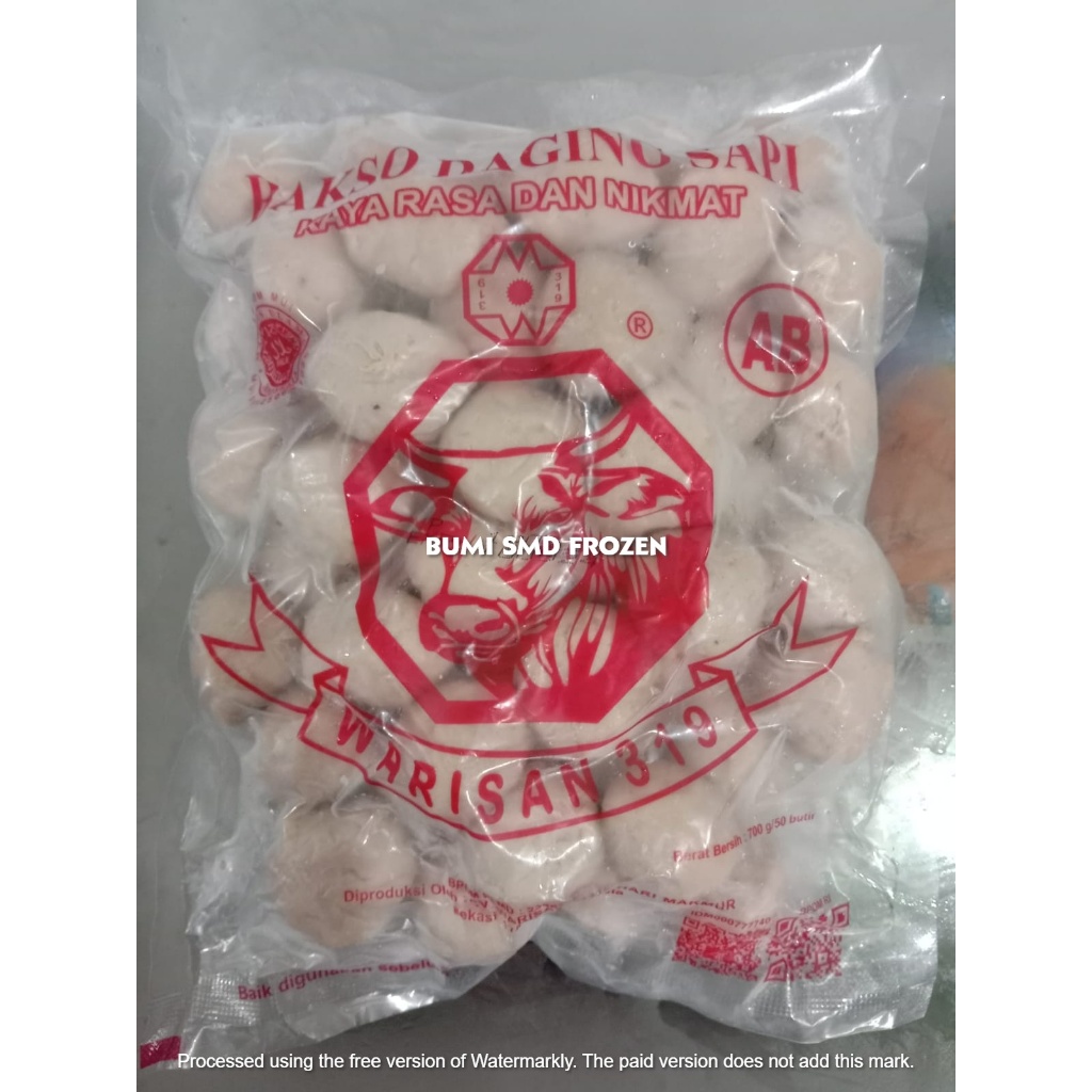 

Bakso Warisan 319 AB 50 isi 50 pcs