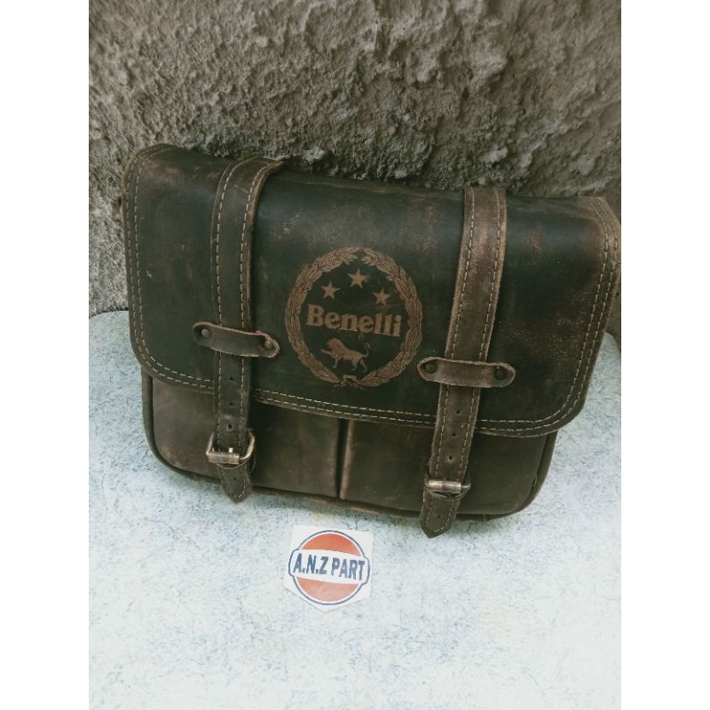 Tas kulit - Leather bag Motor Benelli
