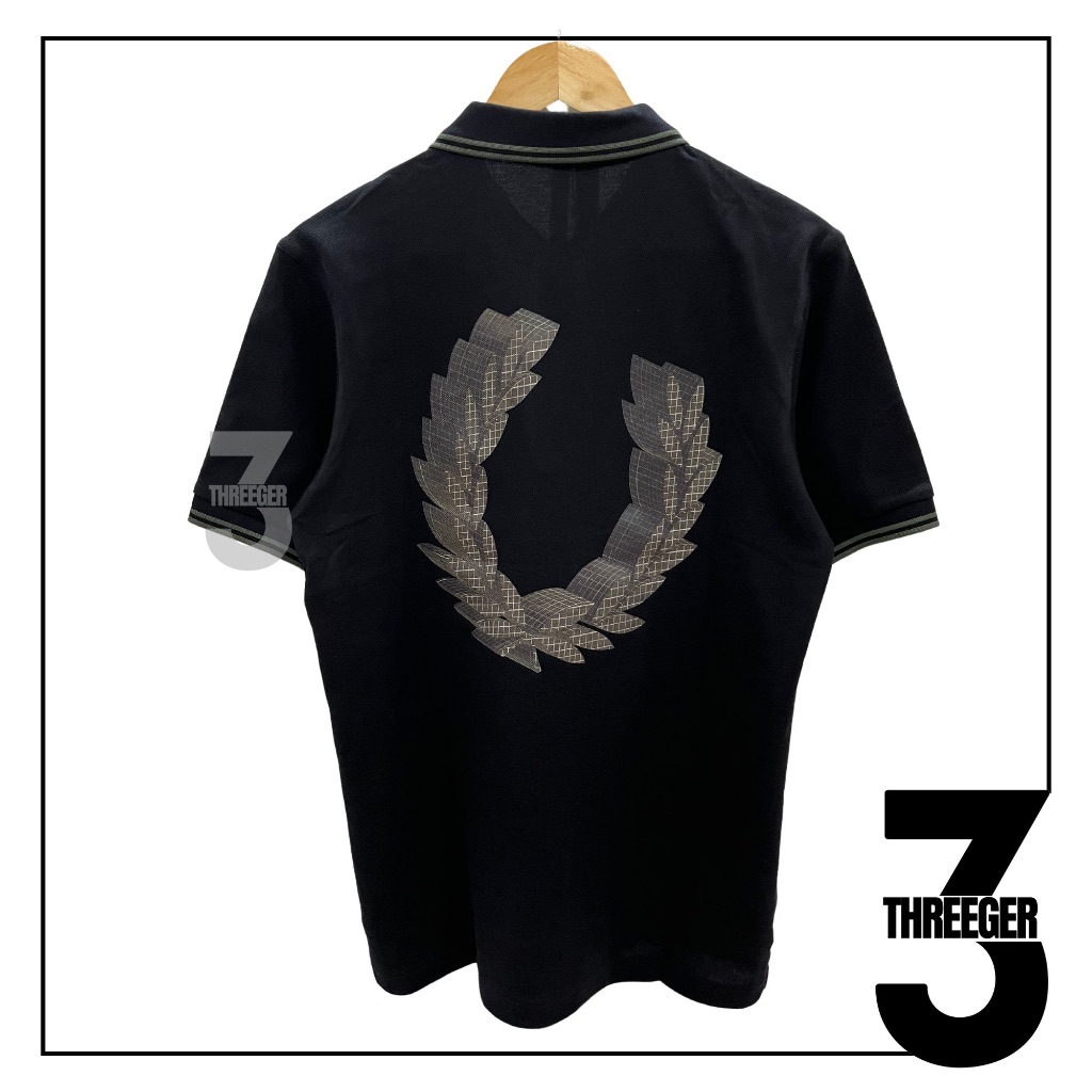 Fred Perry 3D Graphic Polo Black Original / Polo Fred Perry Original