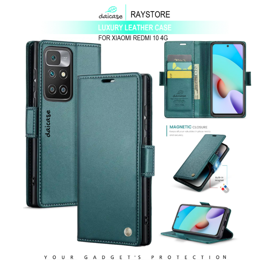 XIAOMI REDMI 10 FLIP LEATHER CASE PREMIUM-FLIP WALLET CASE UNTUK XIAOMI REDMI 10