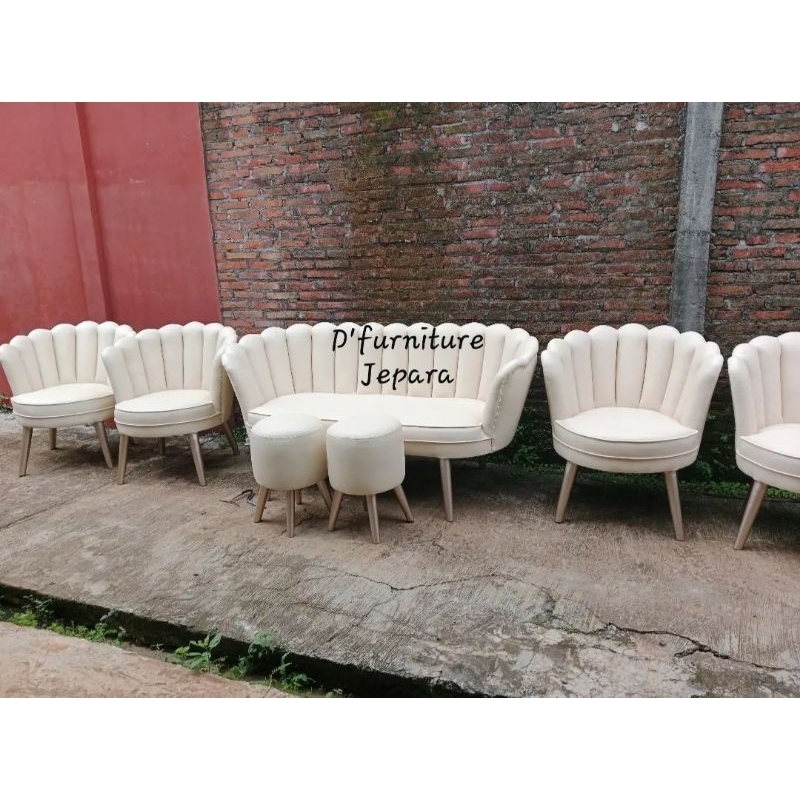 sofa kerang pelaminan, set sofa kerang