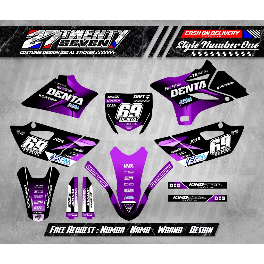 DECAL YZ 85 NEW FULL BODY - STIKER YZ DECAL GTX STIKER RBT