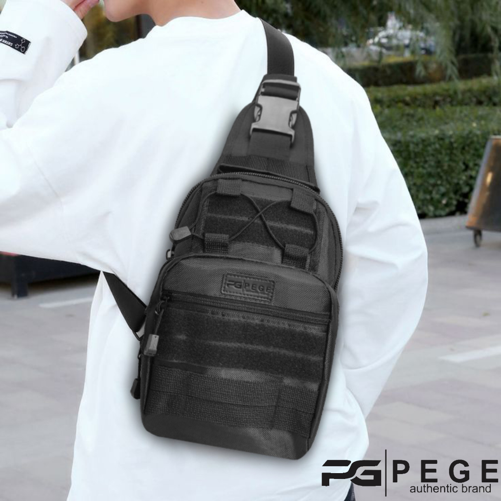 Tas Sling Bag Pria PEGE Brody Tas Selempang Model Army Tactical - PG 9040