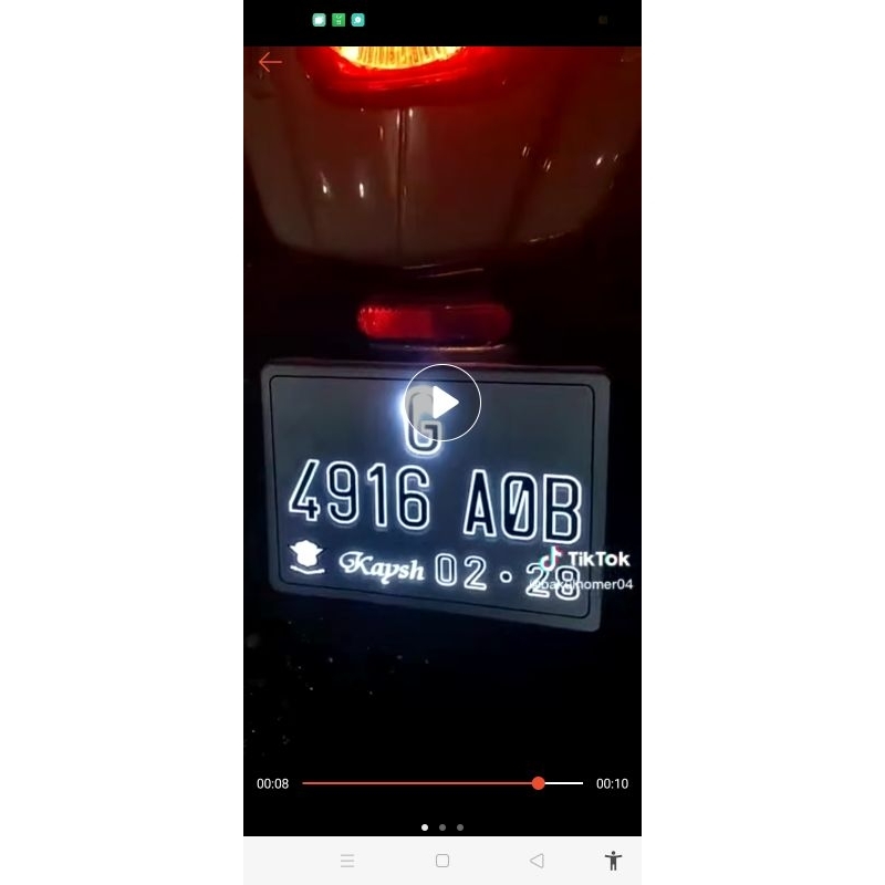 PLAT NOMOR  MOTOR VESPA MATIC DIREM GANTI WARNA