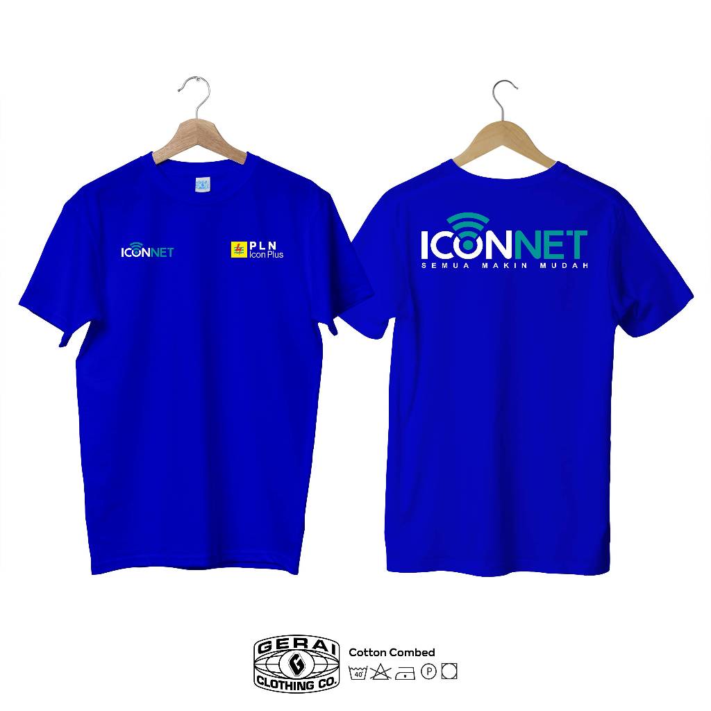 kaos distro pln icon plus iconnet / baju pln icon plus iconnet