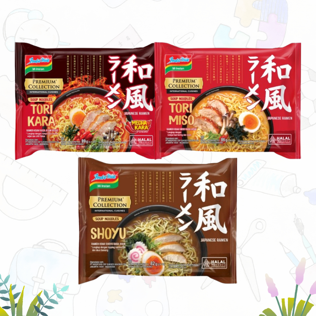 

Indomie Ramen Japanes Tori Kara/Tori Miso/Shoyu 89gr