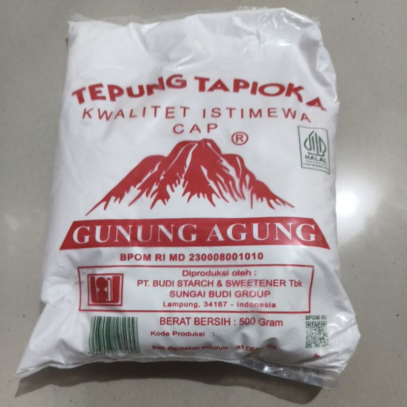 

tepung tapioka gunung agung 500gram