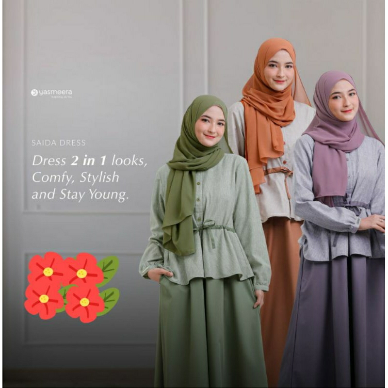 SAIDA DRESS BY YASMEERA | Gamis Busui |