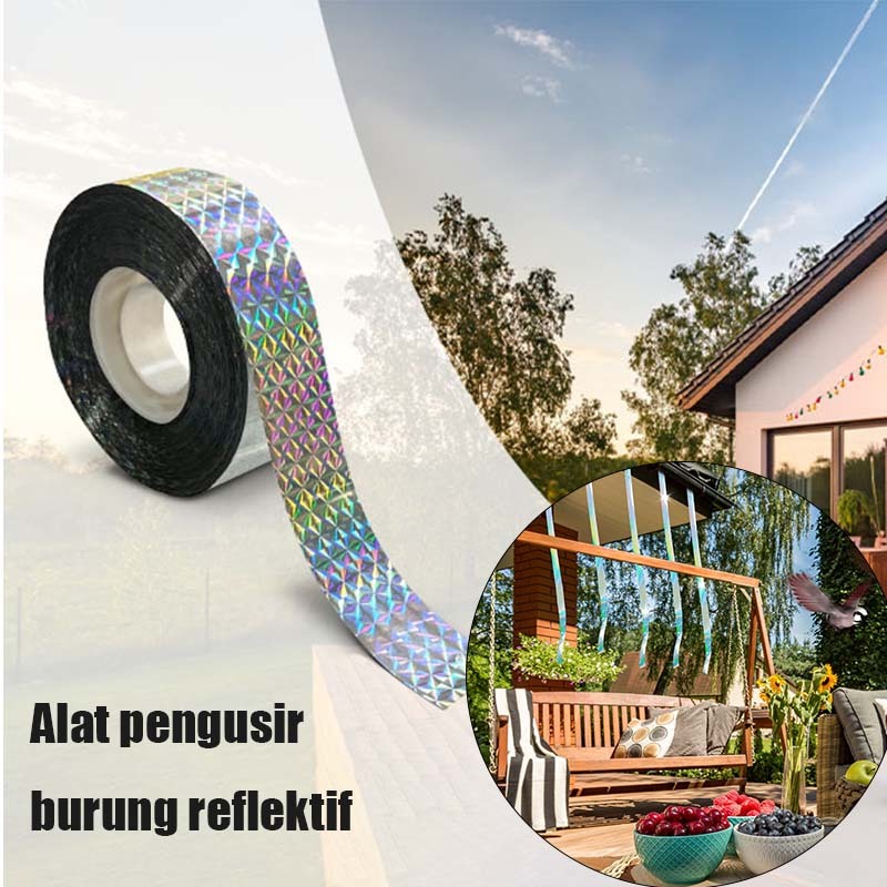 80m pita pengusir burung alat pengusir burung pita perak pengusir burung tali perak pengusir burung
