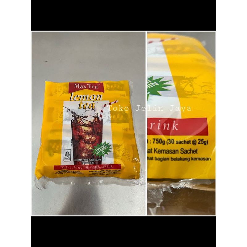 

1 bks isi 30 sachet MaxTea lemon tea