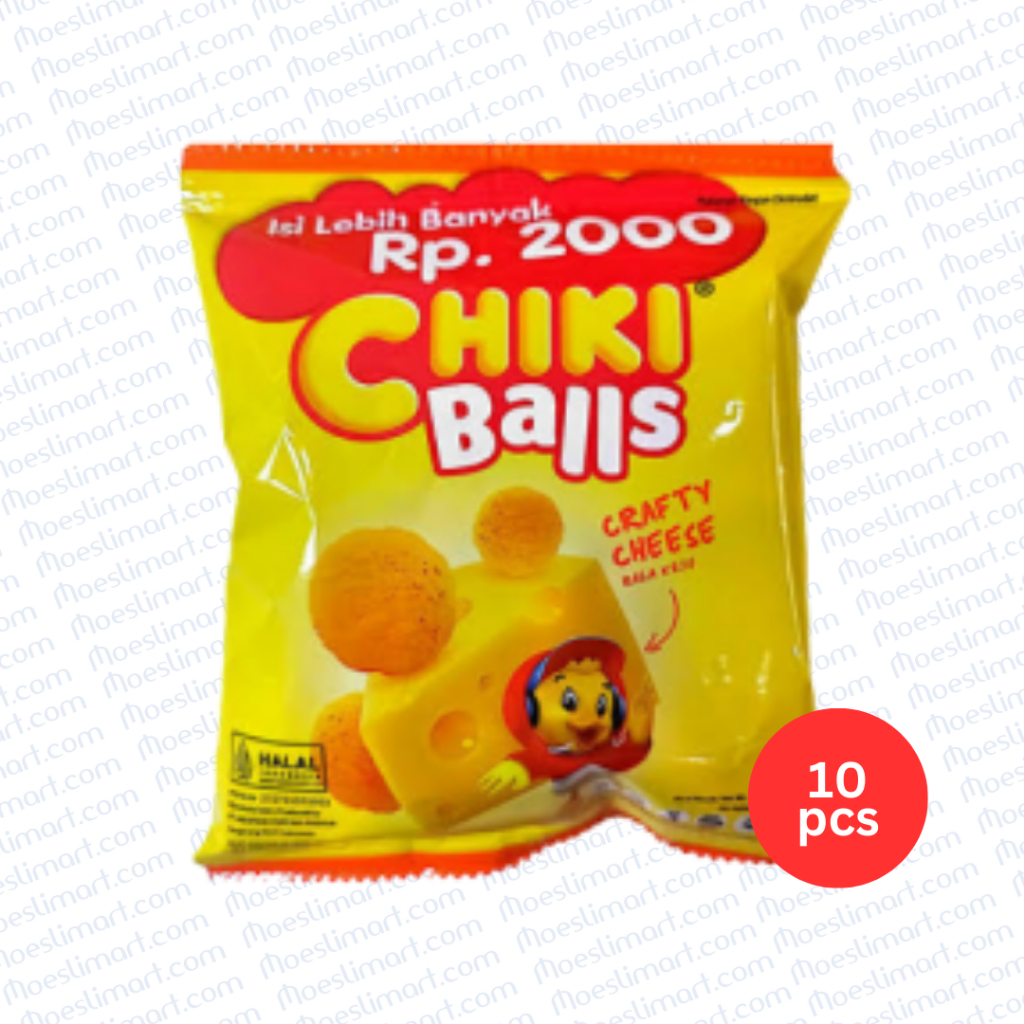 

Chiki Balls Makanan Ringan Crafty Cheese 16 g Rencengan isi 10