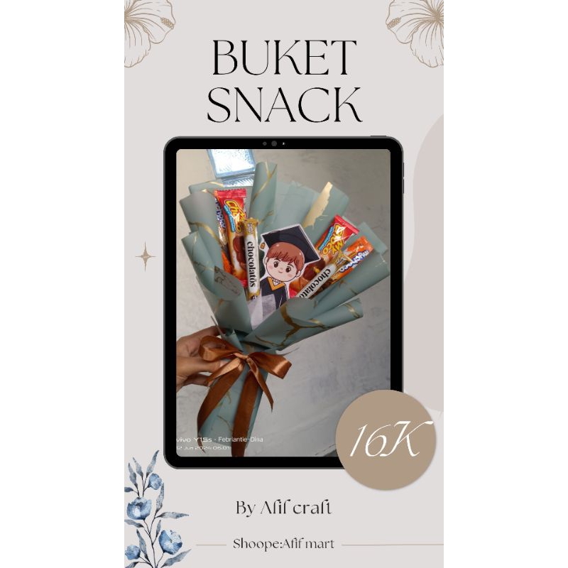 

buket wisuda snack/buket Snack/buket murah/buket cantik