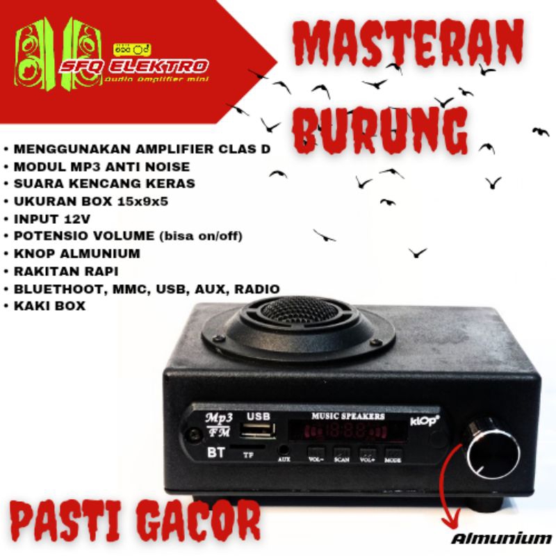 TERMURAH Masteran Burung Mp3 Alat Mastering Bird Speaker Ampli Burung walet kicau