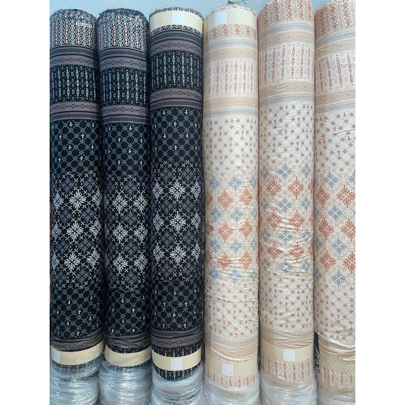kain katun rayon viscose motif etnik pinggir terbaru