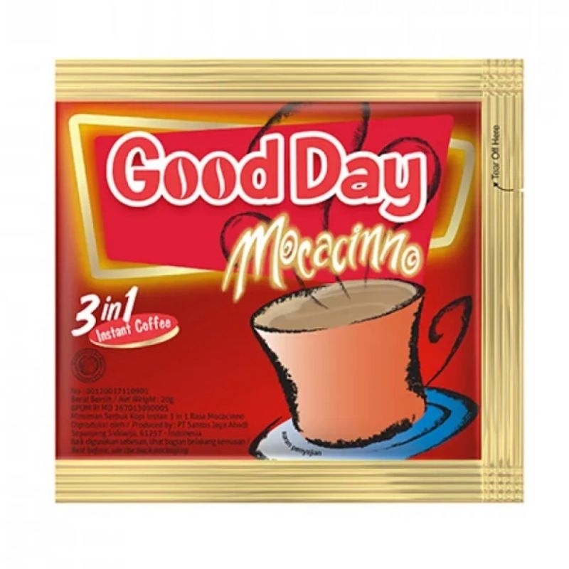 

Kopi GoodDay Mocacinno Sachet 20gr 1renceng/10sachet