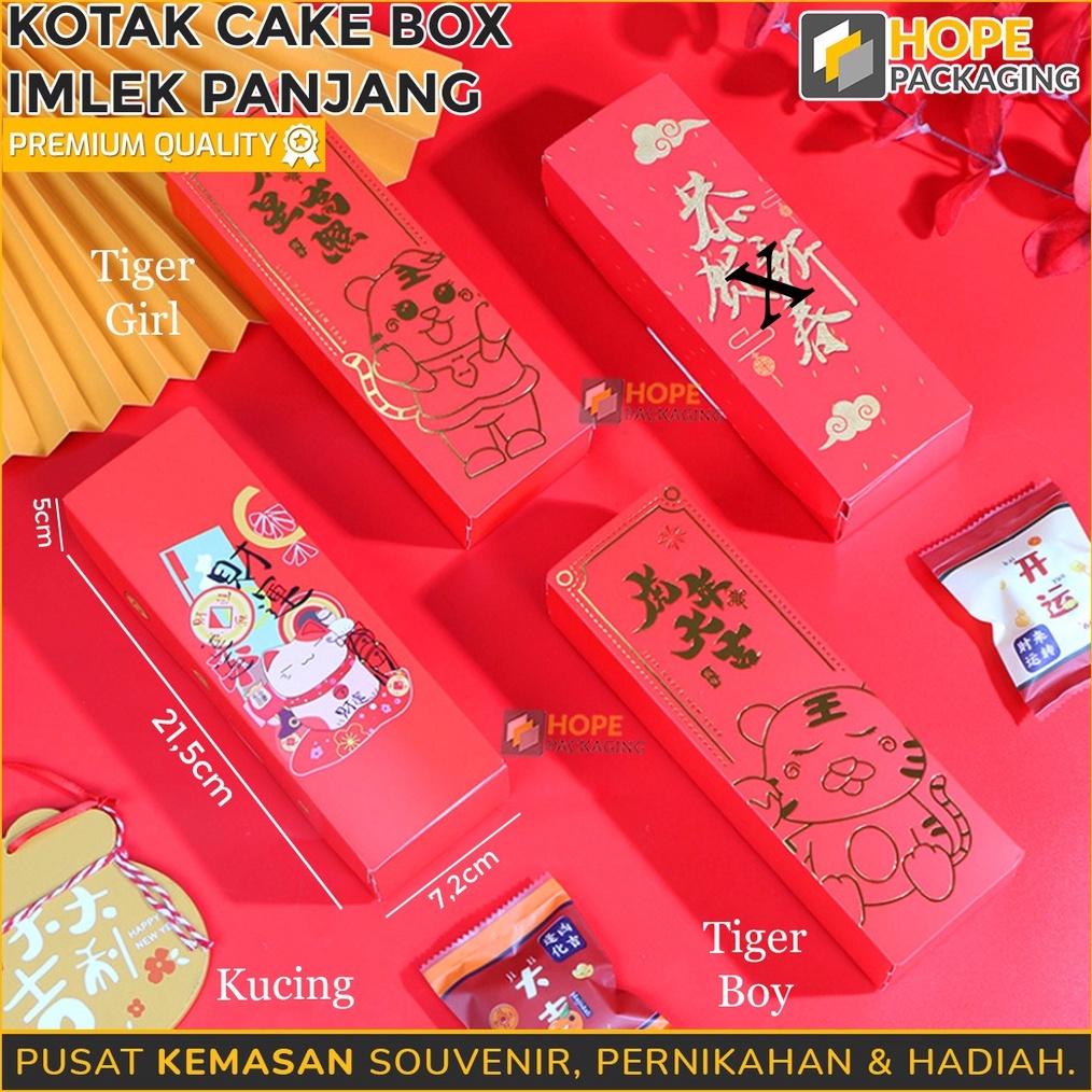 

TERLARIZZZ Kotak Cake Box Panjang Edisi Imlek Size 215 x 72 x 5 cm Kotak Biskuit Permen Snack Box Hadiah Imlek Souvenir Imlek Kotak Kado Hampers Kotak Imlek