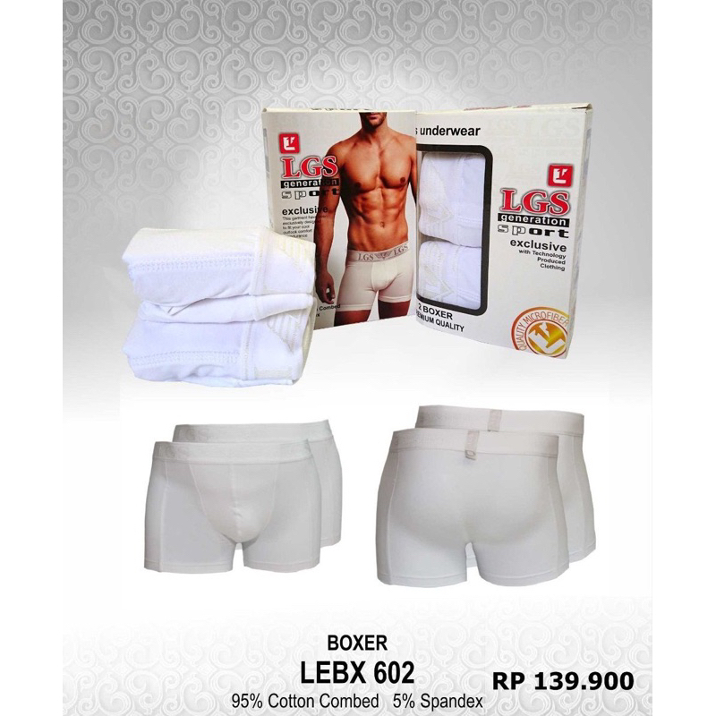 boxer lgs | celana dalam pria | LGS - trunks (isi 2)