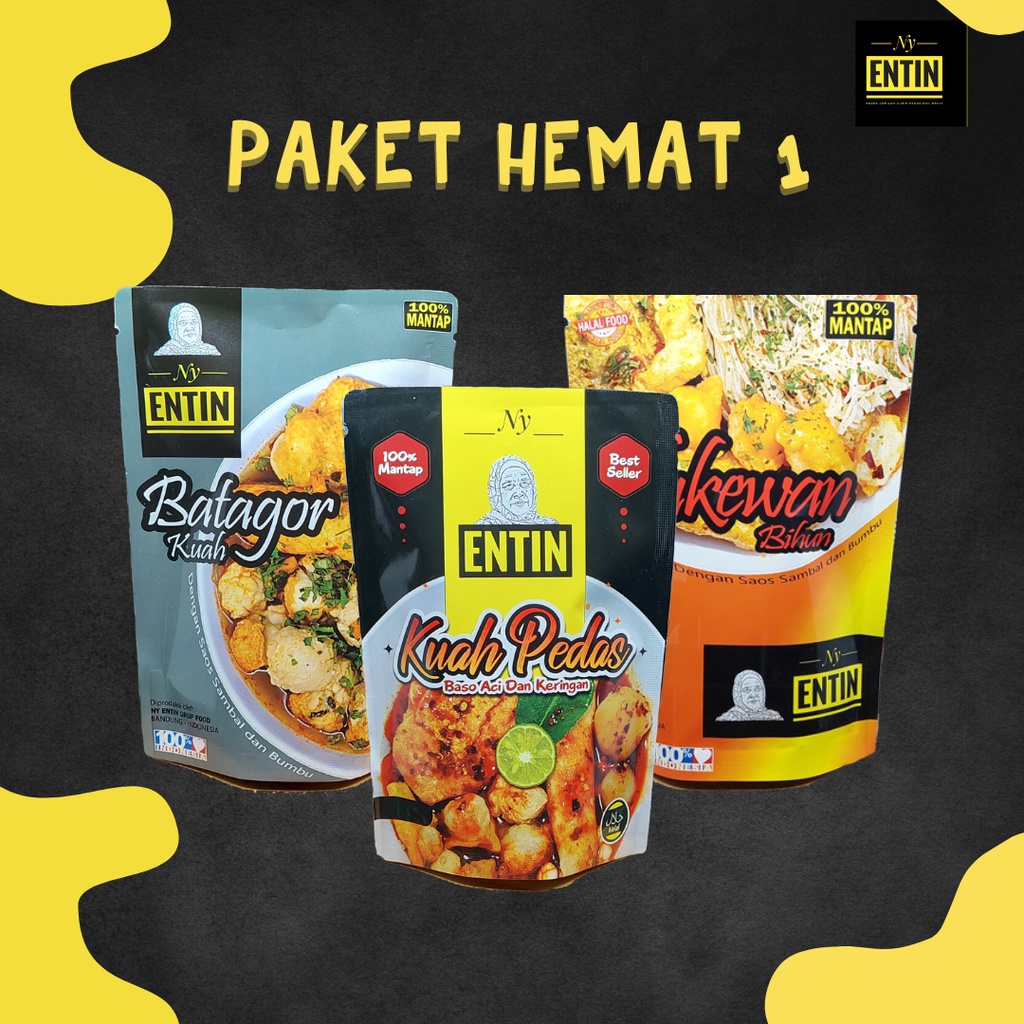 

2 IN 1 Paket NY ENTIN 1 isi Baso Aci Batagor Kuah dan Takewan Bihun