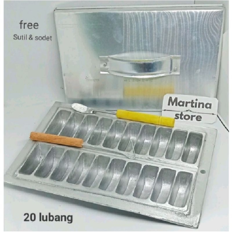 1 set cetakan kue pancong/pukis/banros 20 lubang