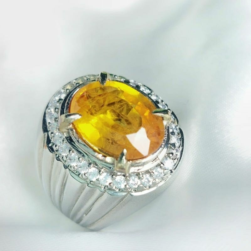 CINCIN BATU PERMATA YELLOW SAFIR AFRIKA HIGH QUALITY