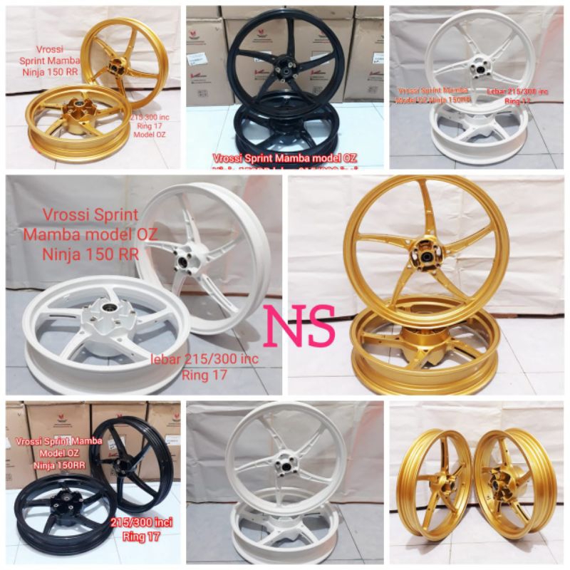 Velg Vrossi Mamba Ninja 150 RR R SS pelek Rossi model Kawasaki OZ lebar 215/300-17