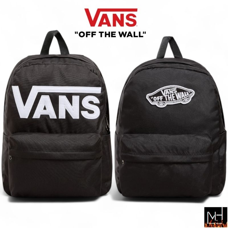 Vans Tas Ransel Logo V & Realm Logo Black Original 100%