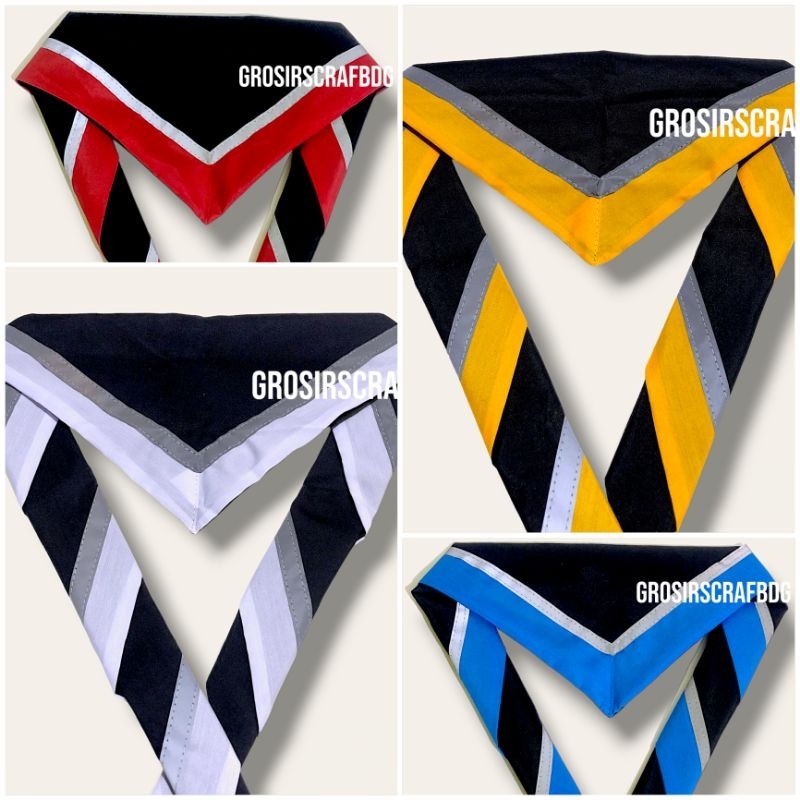 scraf pramuka katun jumping warna hitam