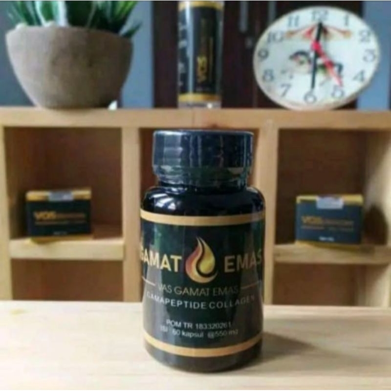 Vas Gamat Emas Kapsul Colagen/Pemutih Badan Asli 100% Original