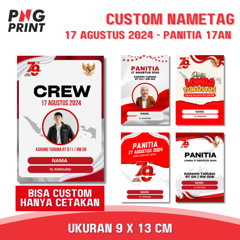 

[PRINT] Nametag saja 17 Agustus 2024 - Panitia Crew 17 Agustus Karang Taruna