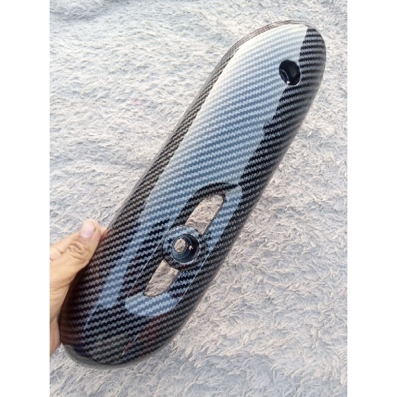 tameng knalpot scoopy fi carbon