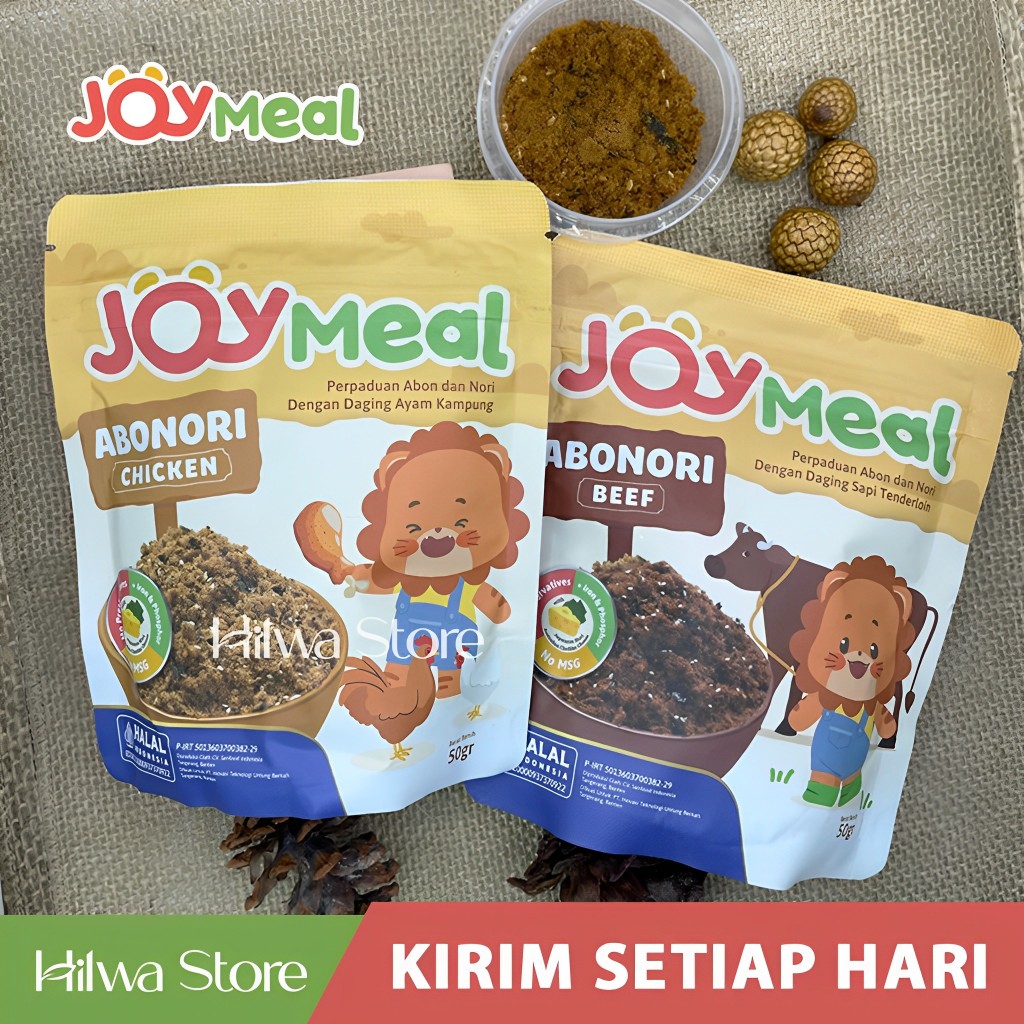 

JOYMEAL ABONORI BEEF & CHICKEN ORIGINAL & CHEESE 50GR - ABON HALAL TANPA MSG & PENGAWET