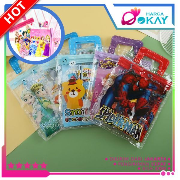 

HO Alat Tulis Set 6IN1 Stationery Set Lucu Karakter Kartun Perlengkapan Sekolah Anak-Anak TK Souvenir Ulang Tahun Anak Alat Tulis Birthday Souvenir Hampers 6 IN 1