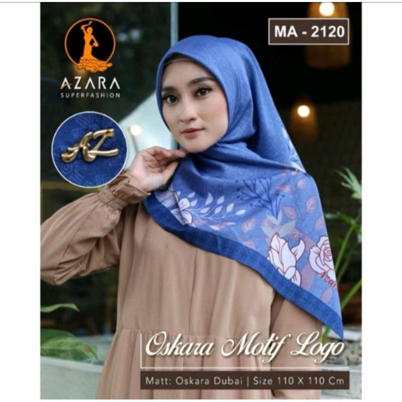 [RANDOM] Hijab/Jilbab Segiempat motif LC by AZARA SuperFashion logo metal 0002