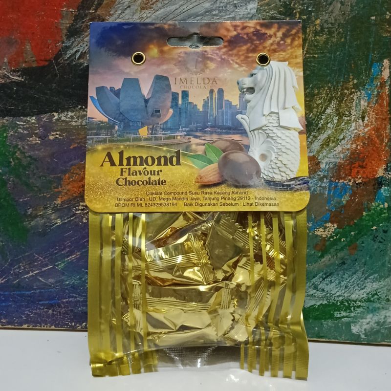 

RB Imelda 75gr Milk Chocolate Compound Coklat Susu Durian Almond Flavor Singapore Merlion