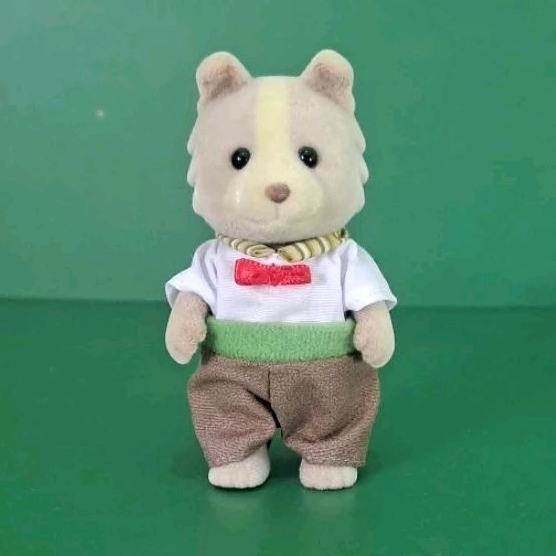 Sylvanian Families Maroon Dog Father : Papa Maroon Dog (Preloved)