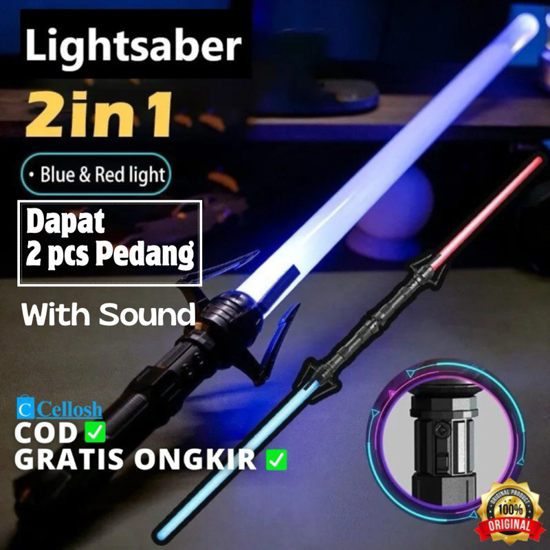 Pedang Starwars Lightsaber Mainan Pedang Pedangan Pedang Mainan Pedang Star Wars Menyala