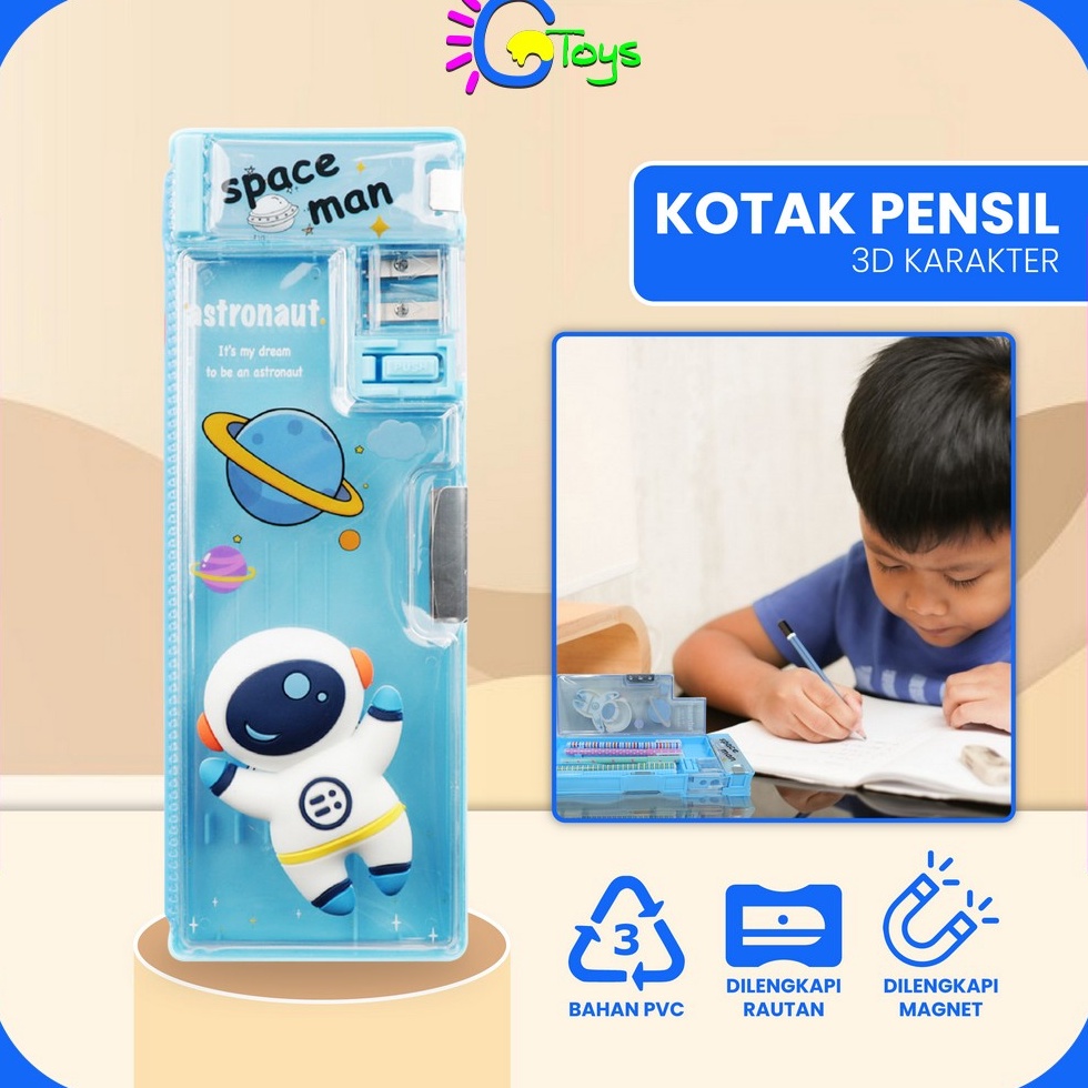 

CRA59 Tempat Pensil Anak 3D Timbul Magnetic Multifungsi Alat Tulis Sekolah Kotak Pensil Pencil Case Magnet Untuk Anak Tk f W3S2