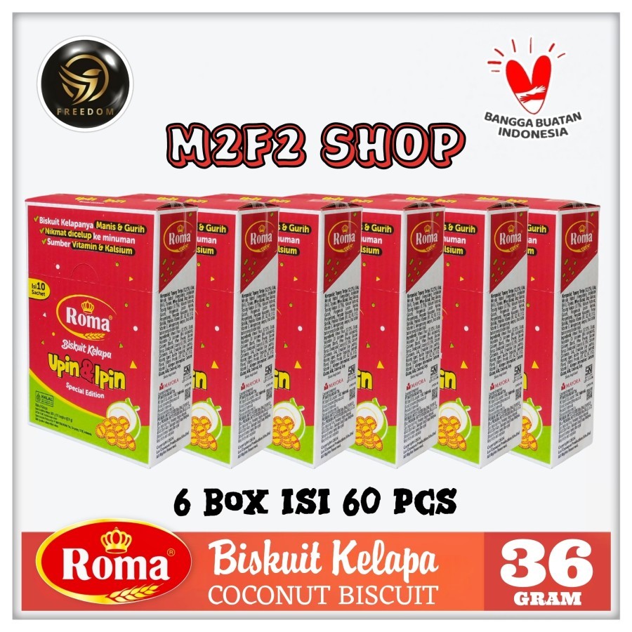 

Roma Biskuit Kelapa | Coconut Biscuit Sachet | MT - 36 gr (Kemasan 6 Box)