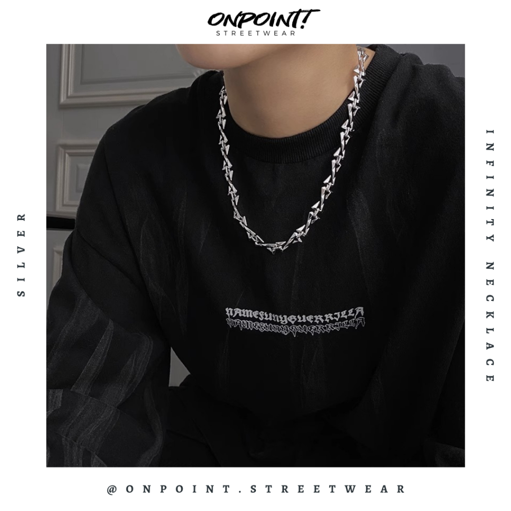 Infinity Necklace - kalung pria aksesoris pria fashion silver korea streetwear kalung necklace perhi