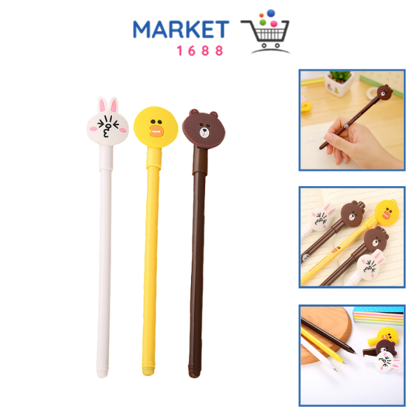 

Market1688 Pena Karakter Gel Kelinci Bebek Beruang Pulpen Karakter Alat Tulis Sekolah ATK Pulpen Lancip Murah