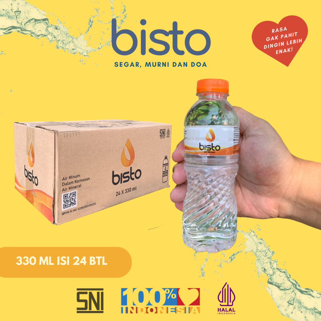 

Bisto Air Minum Mineral 330ml 24 Botol