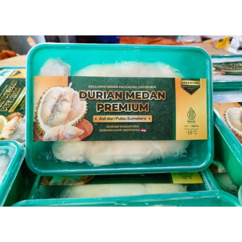 

Durian Medan Premium green/yellow box