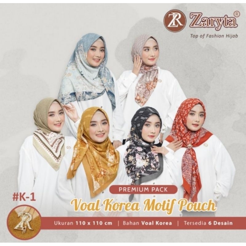 HIJAB ZARYTA VOAL MOTIF POUCH
