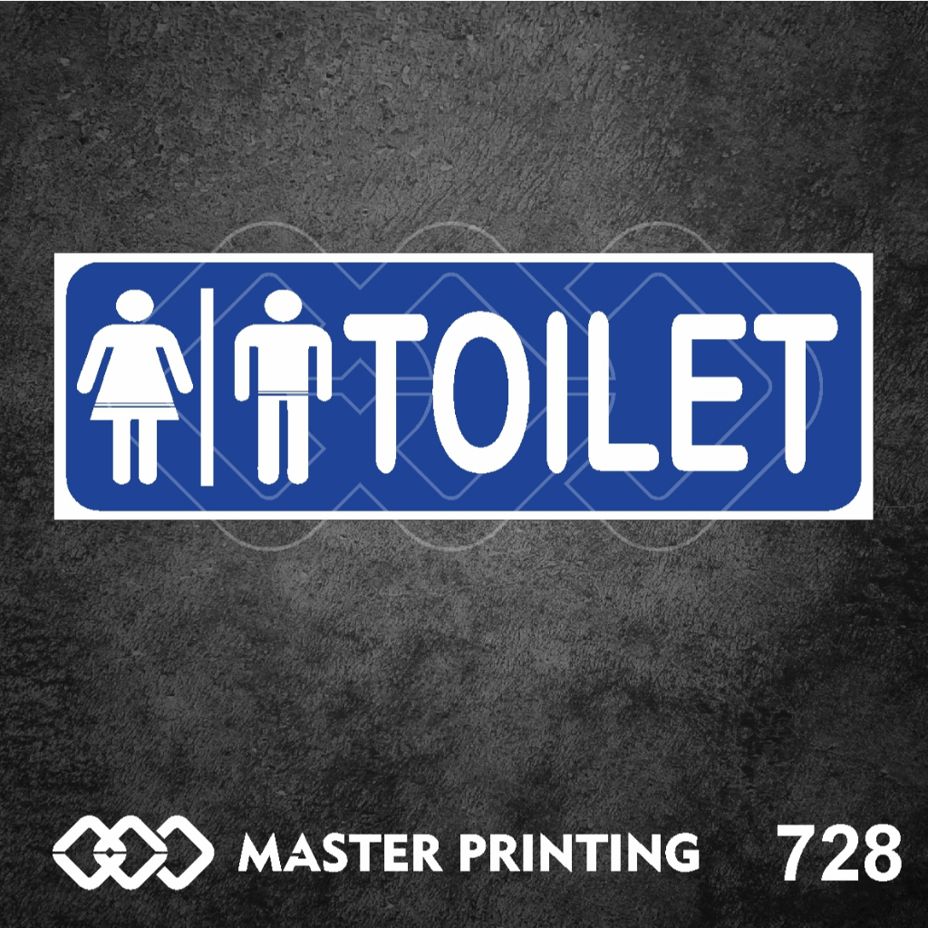 

729 - Stiker Toilet Pria dan Wanita, Sticker Vinyl, Tahan Air, Termurah, dan Bisa Custom