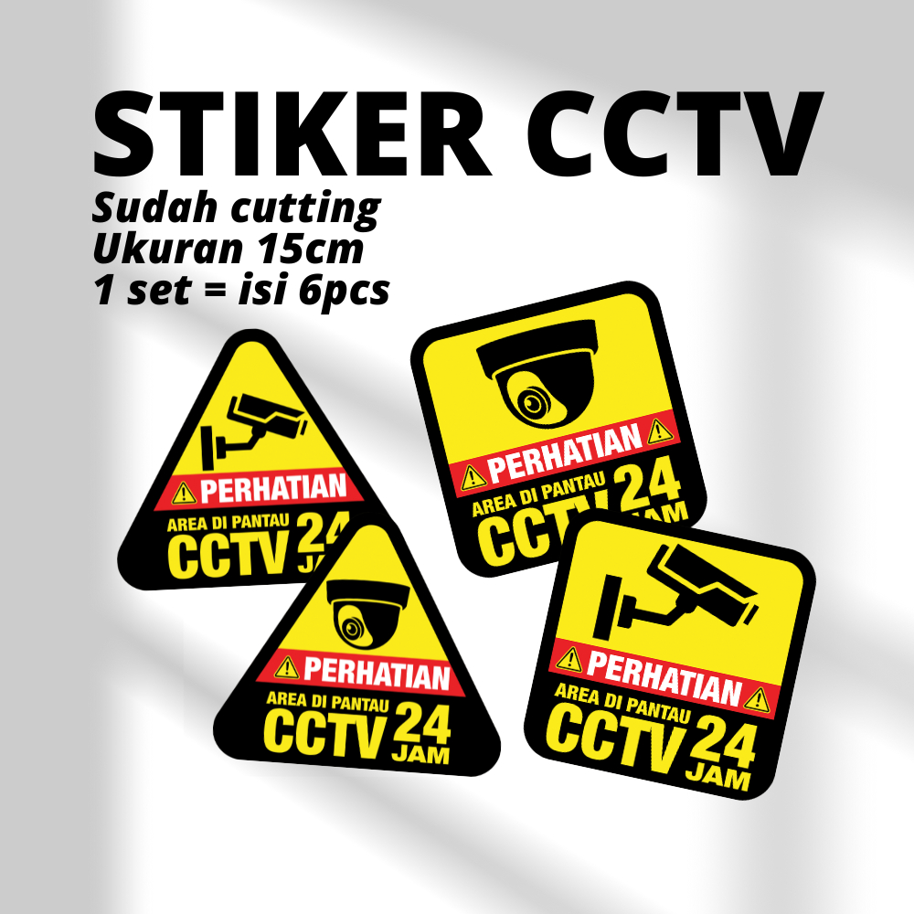 

Sticker CCTV | Stiker Kamera Pengawas | 15x15cm | Waterproof | Sun Printing